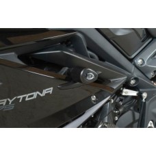 R&G Racing Aero no-cut Frame Sliders, ROAD VERSION for Triumph 675 Daytona '13-'19
